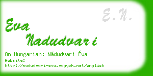 eva nadudvari business card